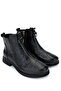 Women's Genuine Leather Black Casual Boots - 2