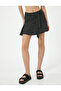 Polka Dot Mini Shorts Skirt Belt Detailed Comfortable Fit - 3