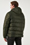 Plush Lined Hooded Zippered Slim Fit Puffer Coat Men's Coat 5762010 - 7