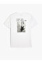 Back Printed Sports T-Shirt Crew Neck Short Sleeve - 2