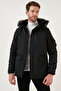 Plush Lined Water and Wind Resistant Cold Proof Slim Fit Coat Men's Coat5711051