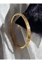 Women's Steel Handcuff Bracelet with Roman Pattern, Gold and Silver Color Options, 316L Non-Tarnish Wristband. - 3