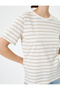 Crew Neck Basic Cotton Short Sleeve T-Shirt - 5