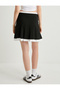 Mini Pleated A-Line Skirt Double Layer Color Contrast - 4