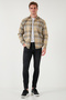 Plaid Patterned Cotton Regular Fit Winter Shirt Men's Shirt 5896601 - 2