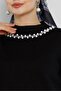 Boynu Pearl Detailed Knitwear Set-Black - 4