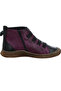 Purple & Black Genuine Leather Boots - Model Name: Spinel - 3