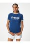 Slogan Printed T-Shirt Short Sleeve Ribbed Crew Neck - 3
