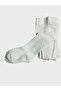 جوارب طويلة بيضاء منقوشة ومغسولة بالقطن للفتيات مناسبة للمدرسة