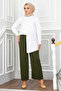 Wide Leg Hijab Trousers Khaki - 2