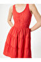 Mini Dress Thick Straps Ruffle and Gipe Detailed Buttoned Lined - 5
