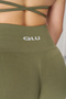 Attractive Collection Women's Khaki Seamless / Seamless Scrunch Leggings - 6