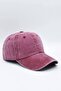 Distressed Fabric Cotton Burgundy Women's Hat Cap