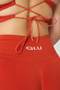 Attractive Collection Women's Orange Seamless / Seamless Back Lace up Bra / Sports Bra - 6