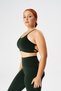 Attractive Collection Women's Dark Green Seamless / Seamless Adjustable Drawstring Bra / Sports Bra - 3