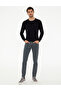 Navy Blue Slim Fit Crew Neck Basic Knitwear Sweater 50248582 -Vr033 - 5