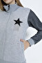 Women's Zippered Sleeve Zippered Stone Detailed Cardigan - 2