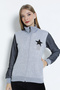 Women's Zippered Sleeve Zippered Stone Detailed Cardigan