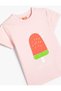 Ice Cream Printed Short Sleeve Crew Neck T-Shirt - 3