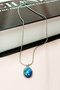 Handmade Necklace with Sodalite Natural Stone Chain End: 1.5 cm Chain: 20 cm Boxed - 2