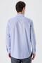 Blue Long Sleeve Filafil Hard Collar Pocketed Cotton Basic Comfort Fit Shirt 1004240002 - 6