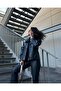 Black Leather Jacket - Women'S, Double Pockets and Snaps - 6