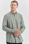 Green Long Sleeve Self-Printed Perfectto Classic Comfort Fit Shirt 1004240251 - 3