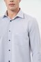 Navy Blue Long Sleeve Self-Pocket Cotton Classic Comfort Fit Shirt 1004245213 - 4