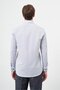 Navy Blue Long Sleeve Self-Pocket Cotton Classic Comfort Fit Shirt 1004245213 - 5