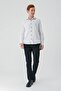 Men's Black Long Sleeve Patterned Cotton Classic Slim Fit Slim Fit Shirt 1004240189 - 7
