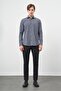 Men's Dark Khaki Long Sleeve Plaid Pattern Pocket Cotton Comfort Fit Shirt 1004245212 - 2