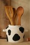 Black Dalmatian Patterned Mini Handled Sweet Decorative Spoon Holder - 3