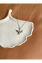 Women's Silver Color Phoenix Necklace, Emerald Phoenix Figured Bijouterie Necklace - 7