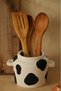 Black Dalmatian Patterned Mini Handled Sweet Decorative Spoon Holder - 8
