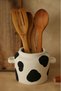 Black Dalmatian Patterned Mini Handled Sweet Decorative Spoon Holder - 4