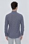 Navy Blue Long Sleeve Shirt Collar Classic Slim Fit Cotton Shirt 1004225223 - 6