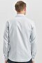 Men's Grey Long Textured Textured Stiff Collar Slim Fit Shirt 1004240249 - 6