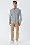Black Long Sleeve Checkered Pocketless Cotton Classic Slim Fit Shirt 1004230163 - 4