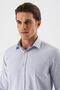Men's Dark Navy Blue Long Sleeve Cotton Slim Fit Shirt 1004235171 - 4