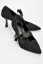 Ribbon women's high heel shoes black