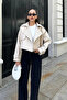 OVERSIZED ECRU LEATHER JACKET - 3