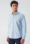 Blue Long Sleeve Oxford Pocketless Cotton Classic Slim Fit Slim Fit Shirt1004240235 - 6