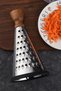 Wooden Handle Modern Stainless Steel Cone Grater 24 X 12 cm Kitchen Utensils - 2
