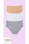 Women's Casual Cotton Bato High Waist Panties 3 Pack (Xl-2Xl-3Xl Sizes)