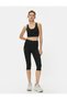Sports Leggings Line Detailed Below Knee High Waist Slim Fit
