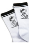 Socks Embroidered White Men's - 3