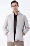 Stone Color Quilted Filled Stand Collar Lined Slim Fit Slim Fit Casual Coat1007235264 - 5