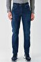 Men's Navy Blue Cotton 5-Pocket Slim Fit Denim Jeans 1023240152 - 4