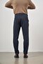 Navy Blue Cotton Casual Comfort Fit Chino Trousers with Side Pockets 1003245154 - 6