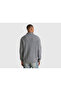 Men's Anthracite Melange Wool Blended Side Pockets Buttoned Front Sweater - 3